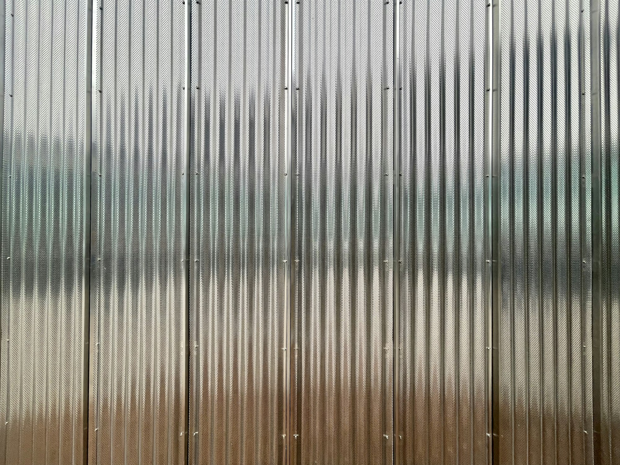 Full frame background of steel metal wall