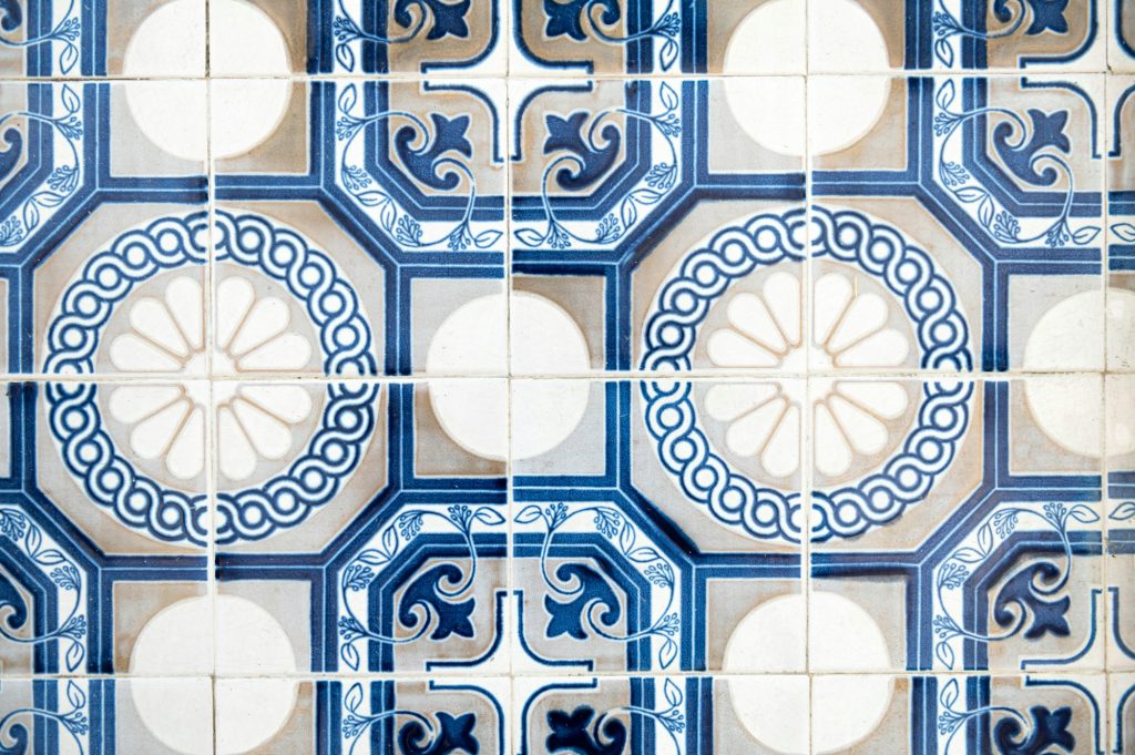 Walls with tiles Azulejo in Portugal